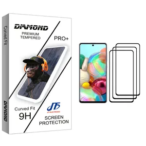 JF Diamond glass Screen Protector For Samsung Galaxy A71 Pack Of 3