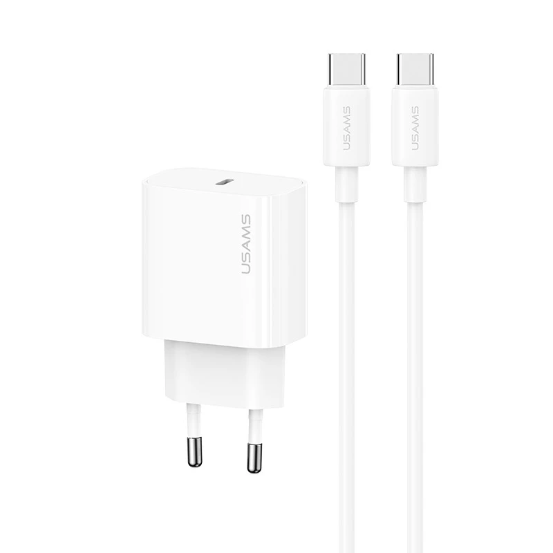شارژر دیواری 20 وات یوسمز مدل CC226 به همراه کابل تبدیل USB-C
