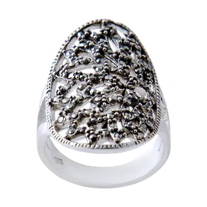 انگشتر نقره زنانه بازرگانی میلادی کد AW_345