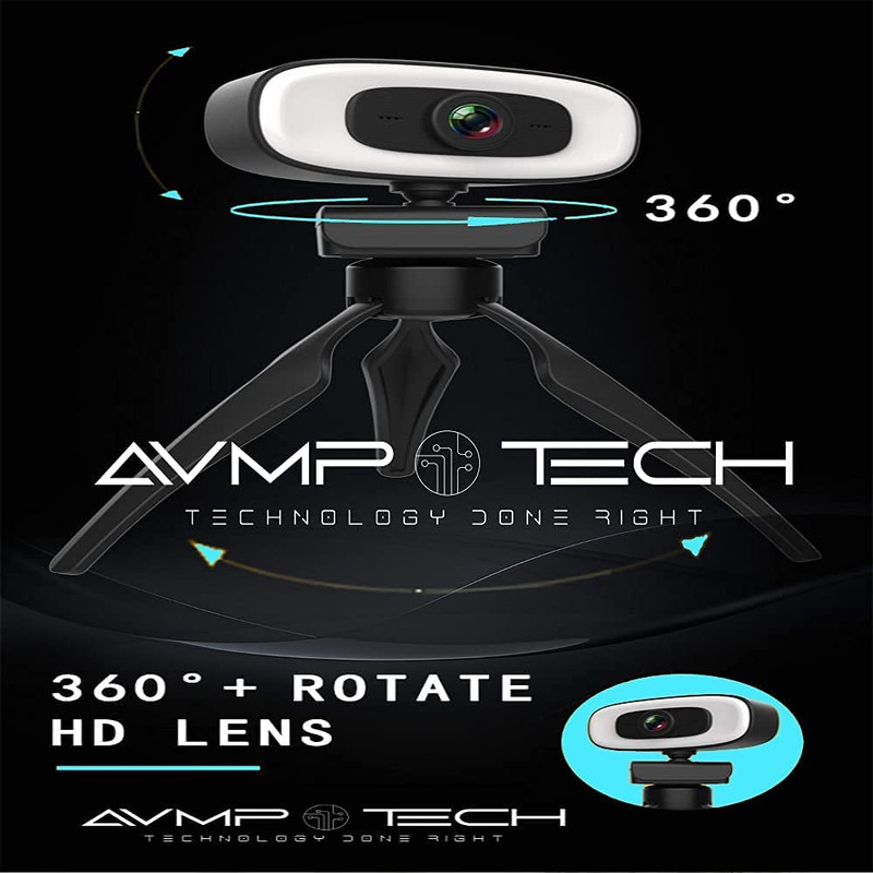 وب کم مدل TECH 4K with Ring Light