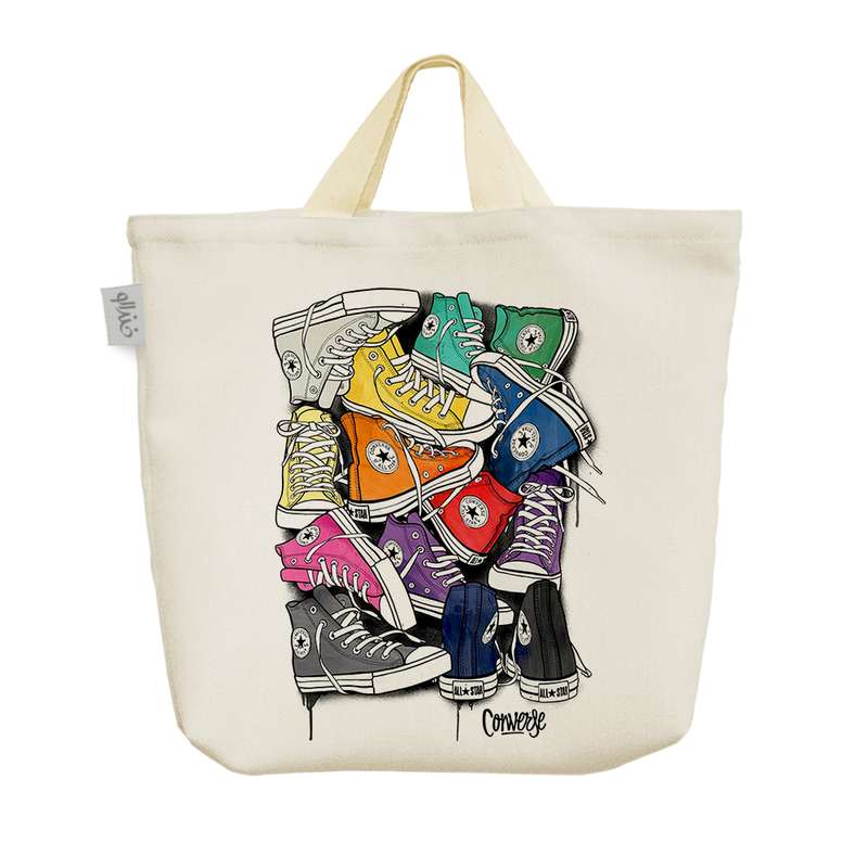 ساک خرید خندالو مدل کتونی کانورس Converse کد H406 ساک خرید خندالو مدل کتونی کانورس Converse کد H406