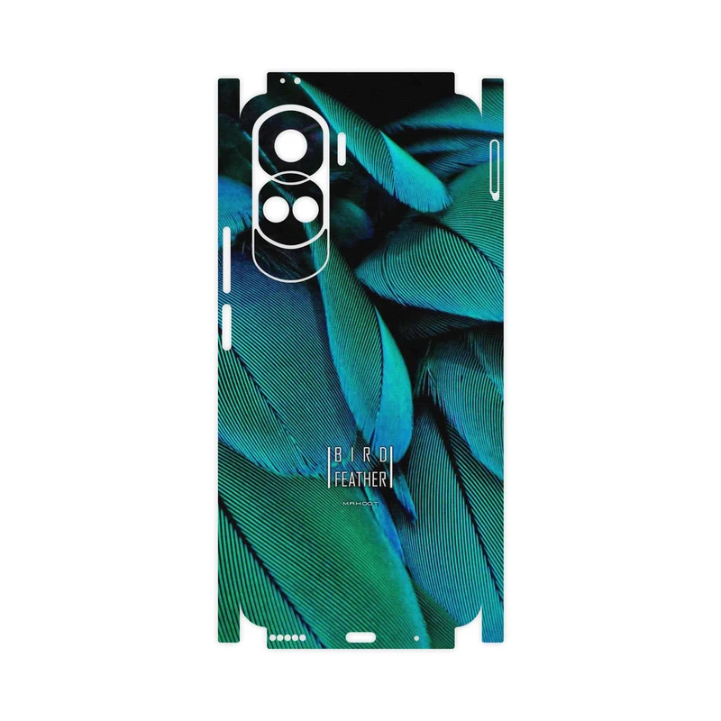 برچسب پوششی ماهوت مدل Green Feather-FullSkin مناسب برای گوشی موبایل آنر 90 Lite