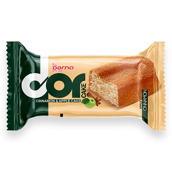کیک سیب دارچین درنا 50 گرم بسته 24 عددی