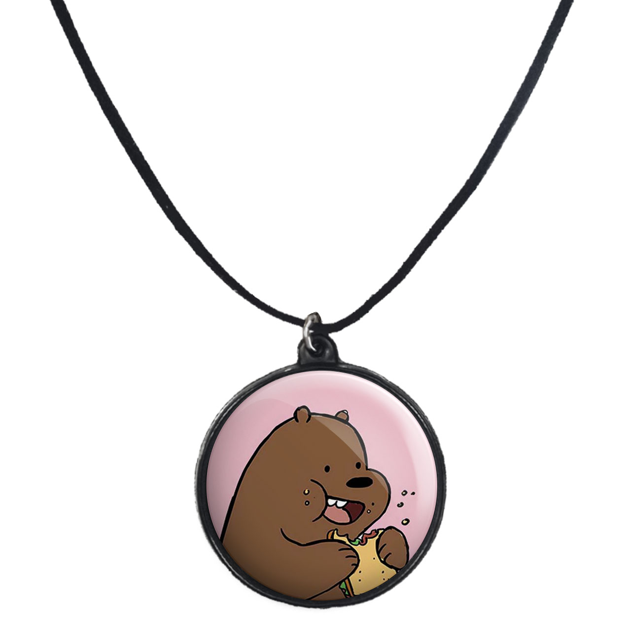 گردنبند پرمانه طرح خرس‌های کله‌فندقی کد pmb.10192 مدل دو طرفه