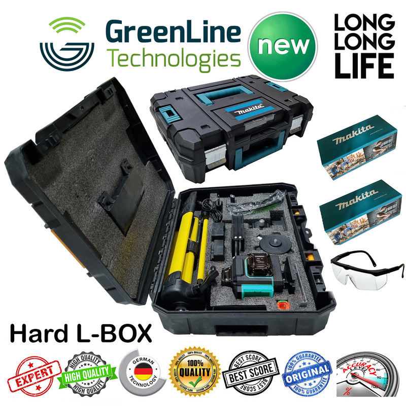 تراز لیزری ماکیتا مدل ترکیبی نور سبز کد 16Lines-BOX -360 سری فوق هوشمند