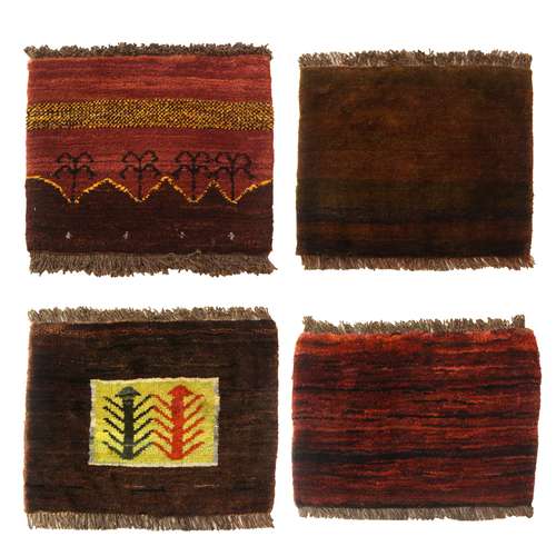 زیرتلفنی گبه دستباف فرش چمن رخ مدل ذهنی بافت کد CHR-261233151646 مجموعه 4 عددی 