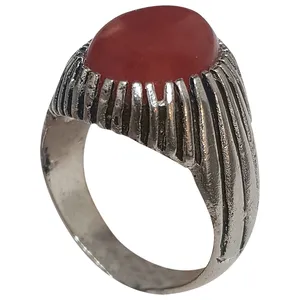 انگشتر نقره مردانه مدل عقیق یمنی AY29220