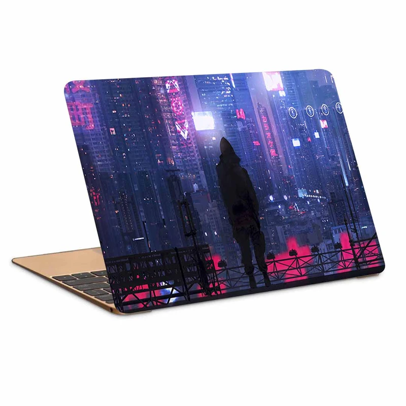 استیکر لپ تاپ طرح circuit chip neon کد N-105 مناسب برای لپ تاپ 15.6 اینچ