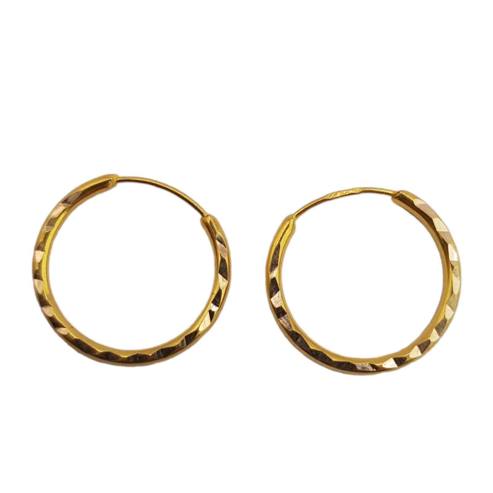 گوشواره طلا 18 عیار دخترانه مدل حلقه ای -  - 3
