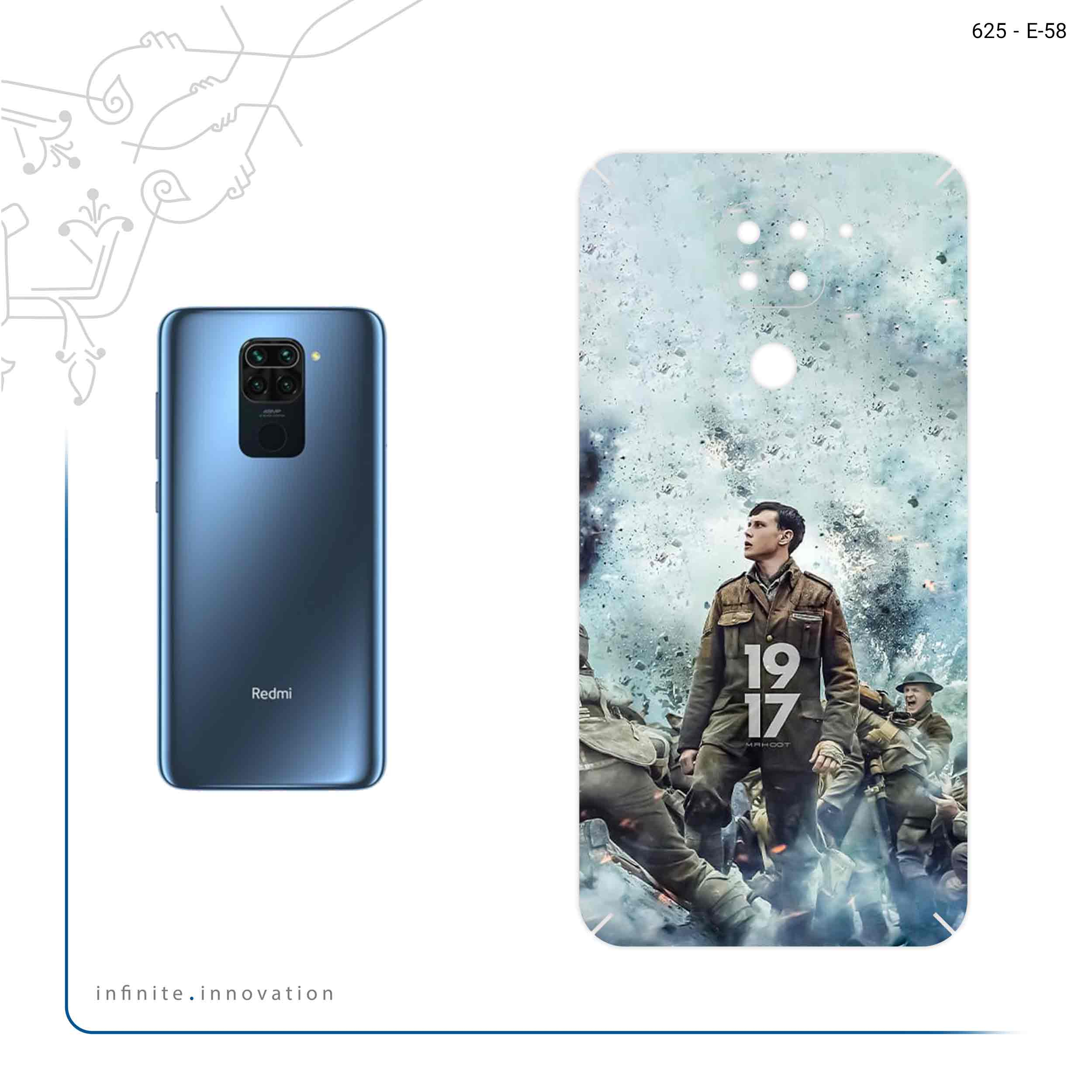 برچسب پوششی ماهوت مدل 1917 مناسب برای گوشی موبایل شیائومی Redmi 10X