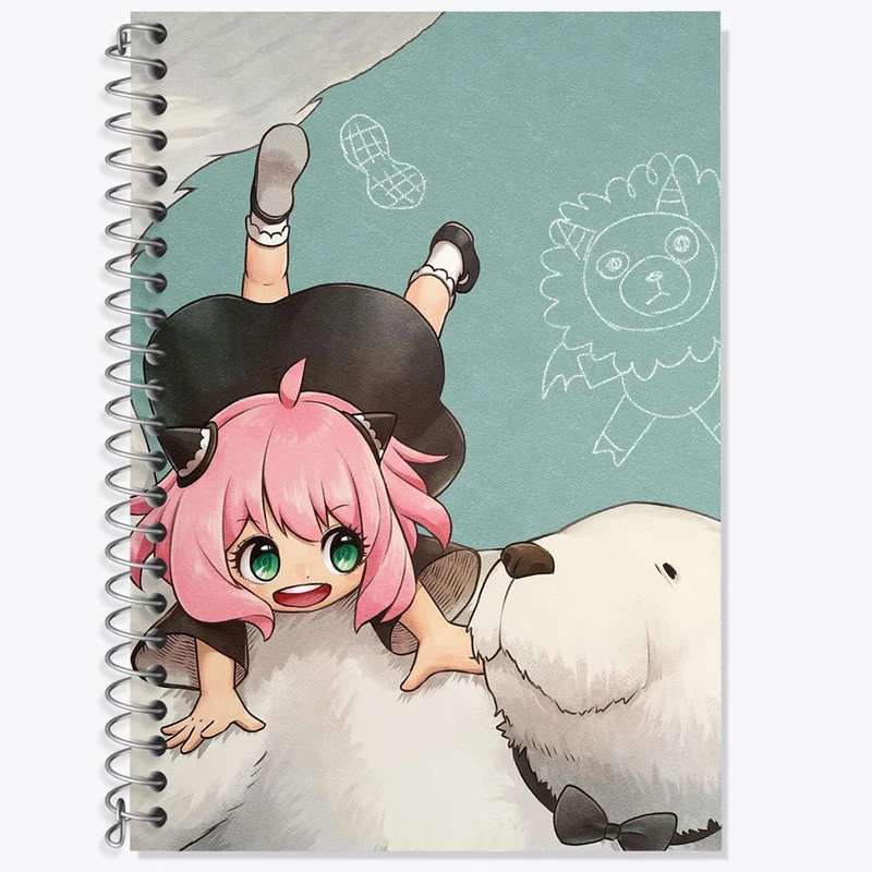 دفتر زبان 50 برگ خندالو مدل دو خط طرح انیا انیمه اسپای ایکس فمیلی Spy x Family کد 17670