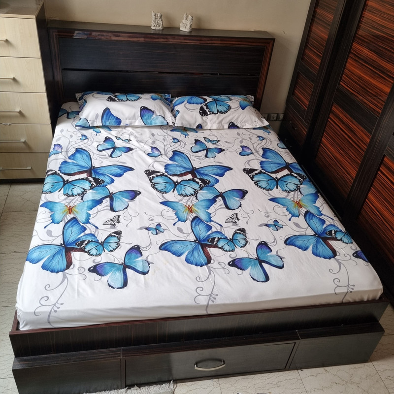ملحفه مدل کشدار کد LS5046 دونفره سایز 160×200 سانتی متر