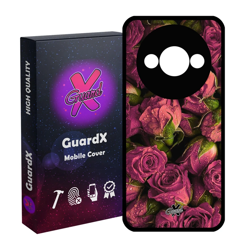 کاور گارد ایکس طرح Flower مدل قاب Glass10006 مناسب برای گوشی موبایل شیائومی Redmi A3 4G/ A3X 4G/ Poco C61