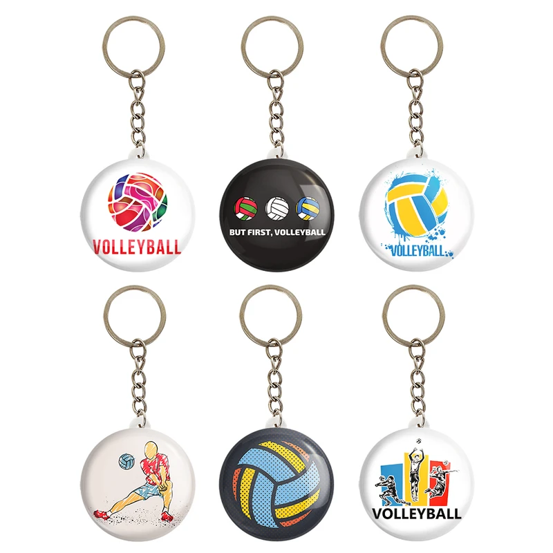 جاکلیدی خندالو مدل والیبال Volleyball کد 1702A مجموعه 6 عددی