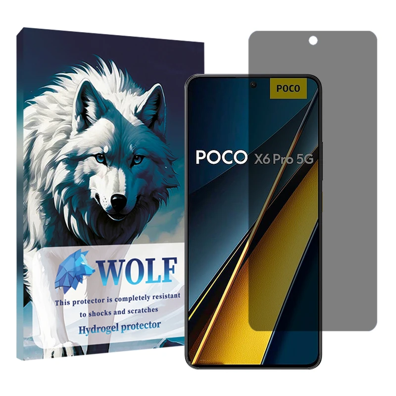 محافظ صفحه نمایش حریم شخصی ولف مناسب برای گوشی موبایل شیائومی Poco X6 Pro 