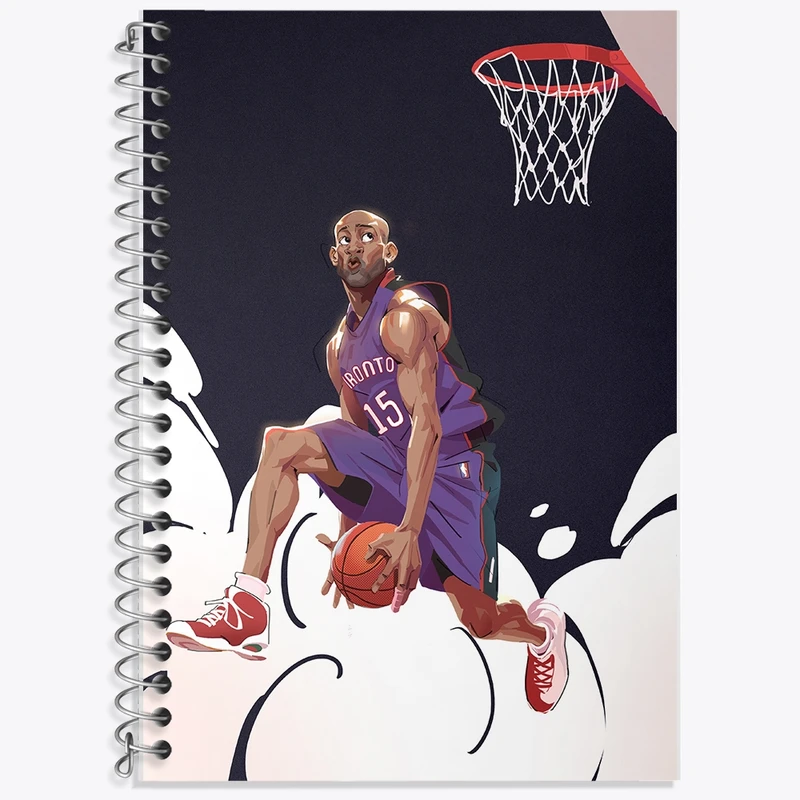 دفتر زبان 50 برگ خندالو مدل دو خط طرح وینس کارتر کد F1988