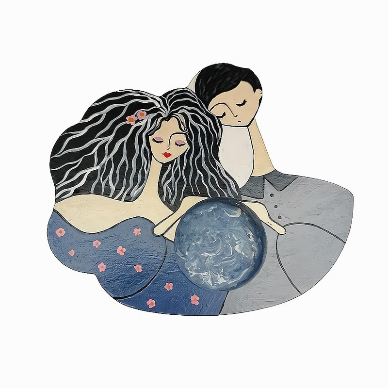 جا شمعی چوبی مدل عاشقانه