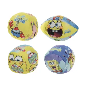 توپ بازی نرمک طرح باب اسفنجی مدل مخمل لیمان مجموعه 4 عددی