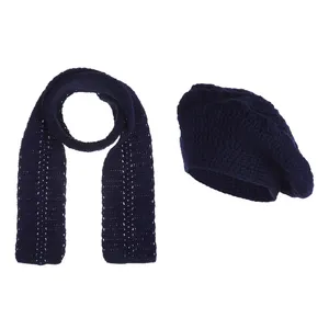 ست کلاه و شال گردن بافتنی زنانه مدل K06