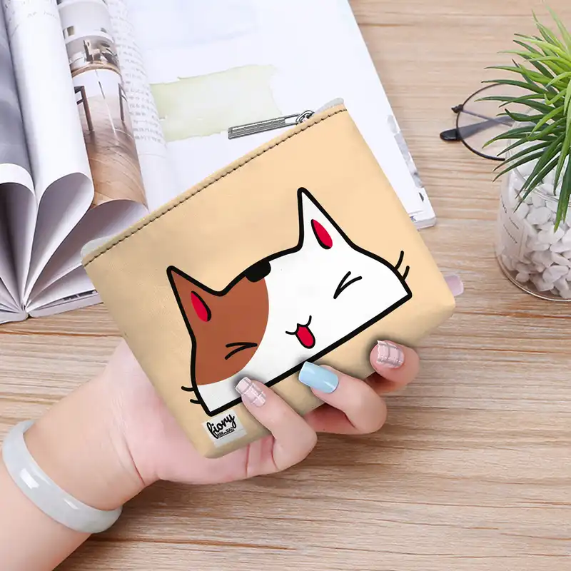 کیف پول فیوری مدل گربه فانتزی طرح ایموجی کد 2275