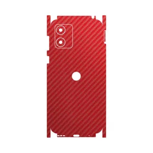 MAHOOT Red-Fiber-FullSkin Cover Sticker for Motorola Moto E13