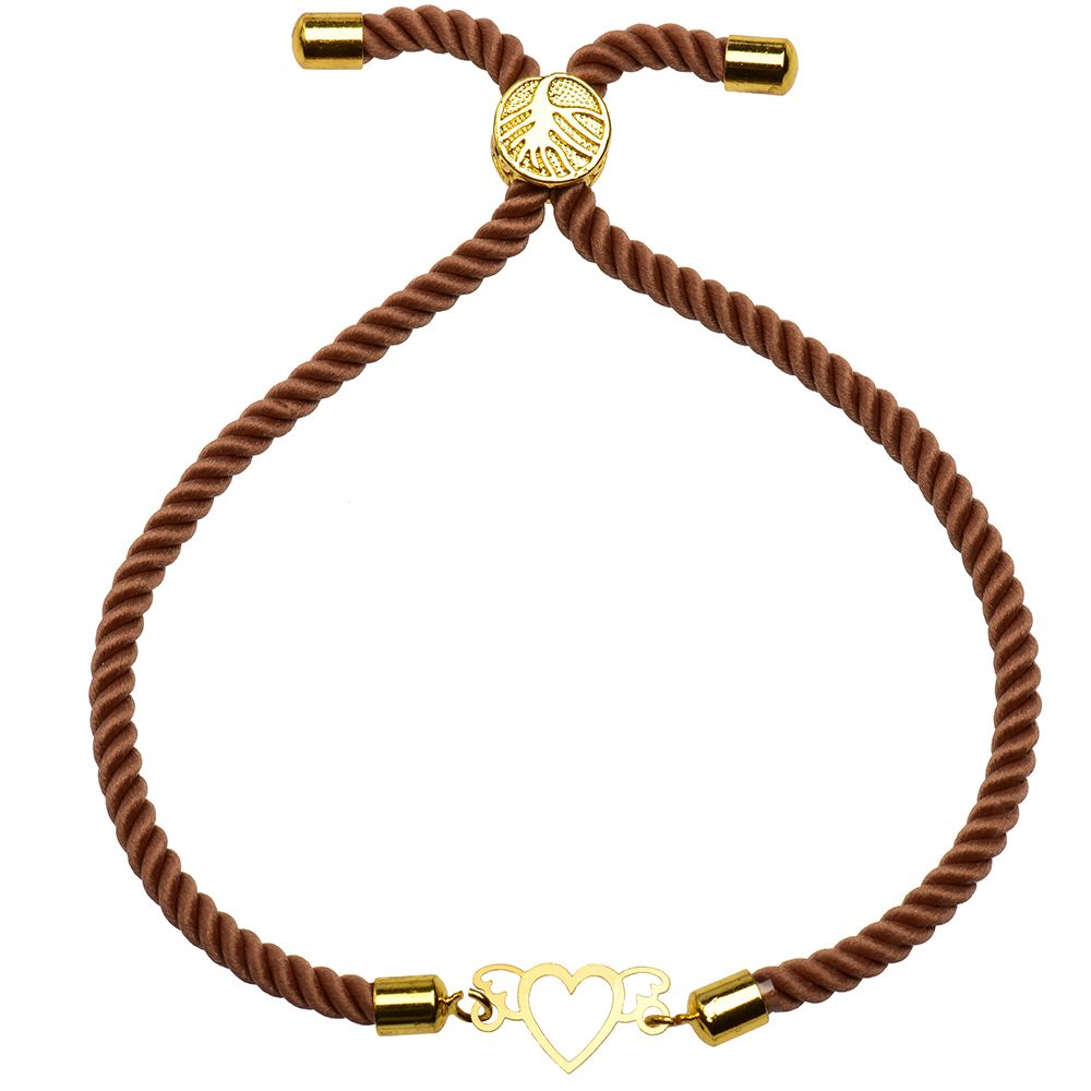 دستبند طلا 18 عیار زنانه کرابو طرح قلب مدل Kr1507 -  - 1