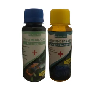 محلول ضد انگل و محلول ضد قارچ آبزیان آکواریوم کیا آکوا مدل ga-120 حجم 120 میلی لیتر  مجموعه 2عددی