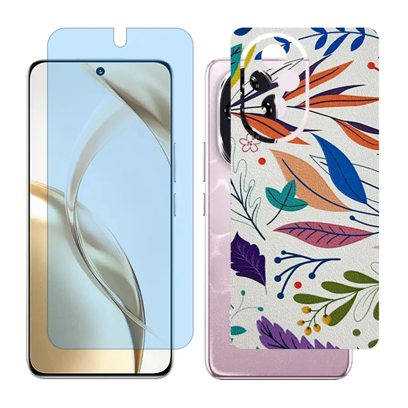 محافظ صفحه نمایش آنتی بلو گلس مدل Together مناسب برای گوشی موبایل آنر 200 / Honor 200 به همراه برچسب پوششی پشت گوشی