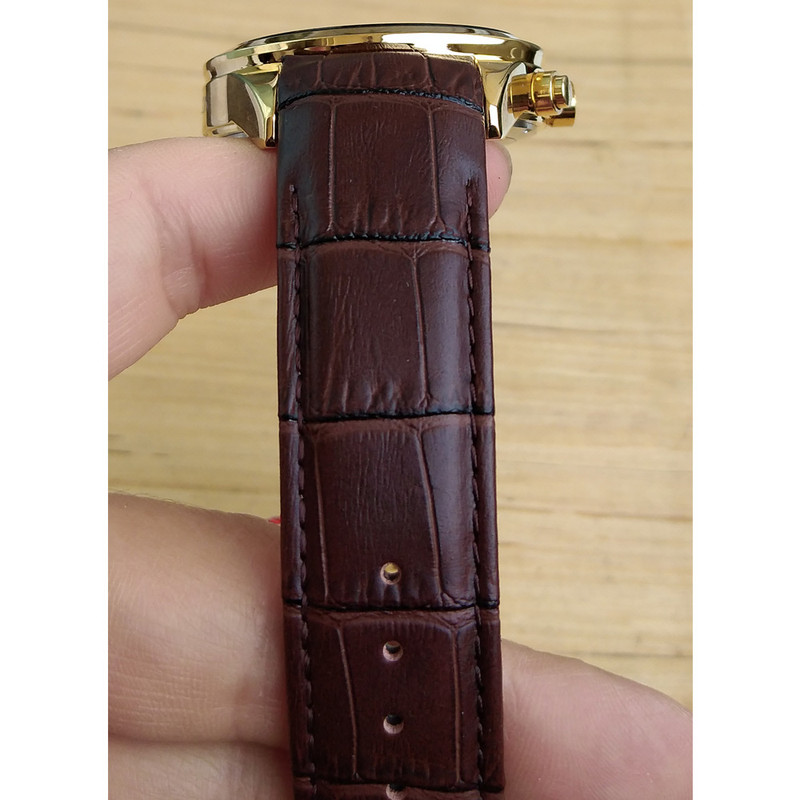 ساعت مچی عقربه‌ای مردانه رومانسون مدل بندچرمی فیکس کرنوگراف کد 340