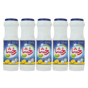 پودر تمیزکننده سطوح رخشا مدل Lemon وزن 500 گرم مجموعه 5 عددی