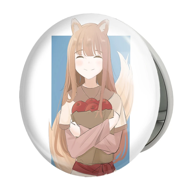 آینه جیبی خندالو طرح هولو انیمه ادویه و گرگ مدل تاشو کد 36138