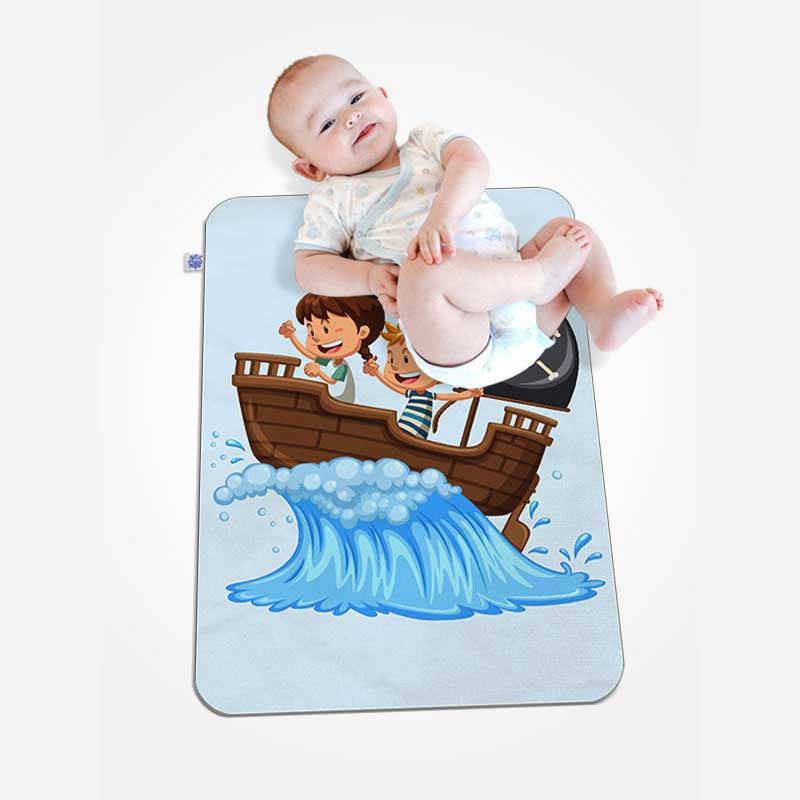 زیرانداز تعویض نوزاد شمسه نگار مدل قایق کد P-123