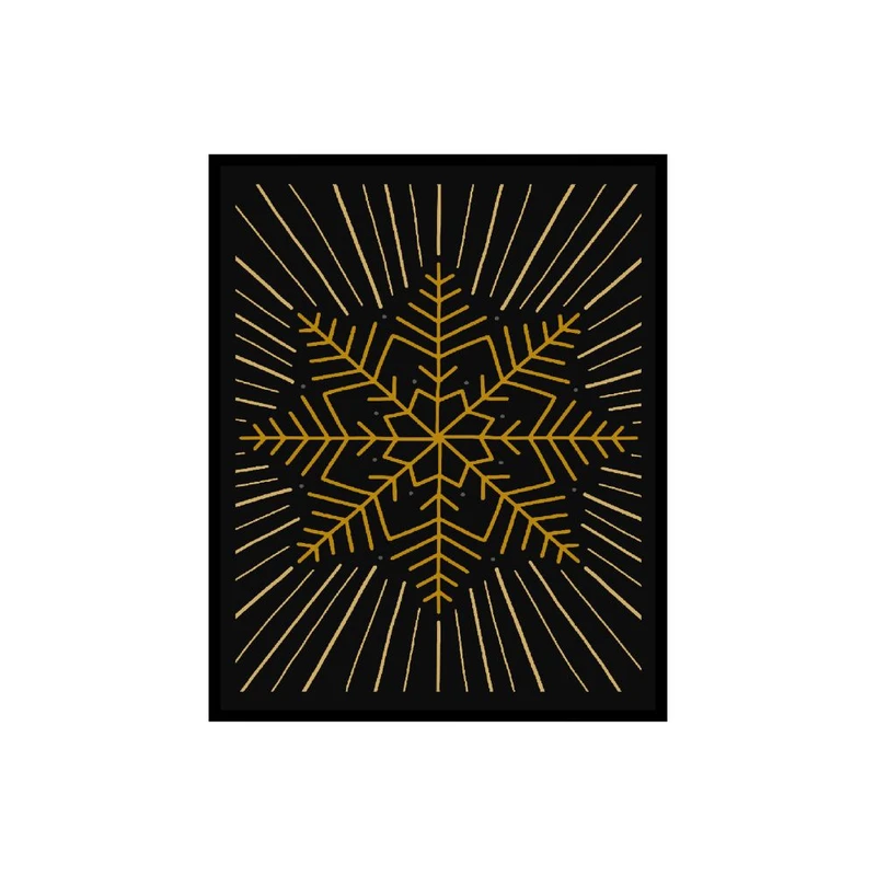 پوستر مدل دانه برف طلا