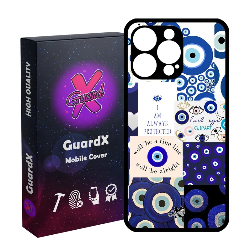 کاور گارد ایکس طرح چشم نظر مدل Glass10430 مناسب برای گوشی موبایل اپل iPhone 15 Pro Max