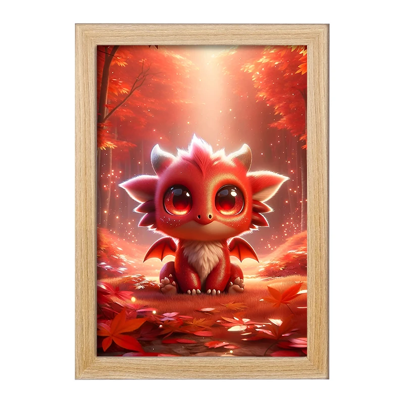 تابلو خندالو مدل اژدهای قرمز کیوت کد F7531