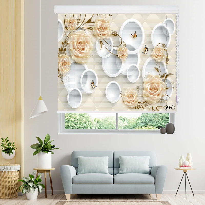 پرده زبرا زیو مدل 3D-1127 سایز 100x200 سانتی متر