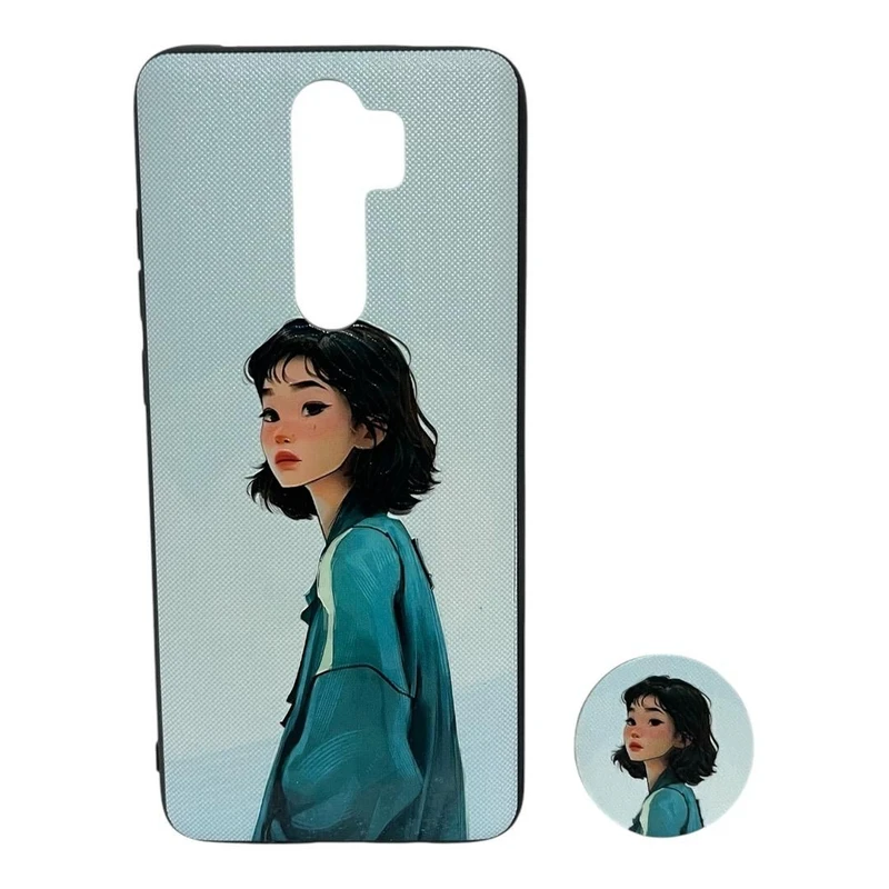 کاور مدل NJ کد ER مناسب برای گوشی موبایل شیائومی NOTE 8 PRO به همراه پاپ سوکت