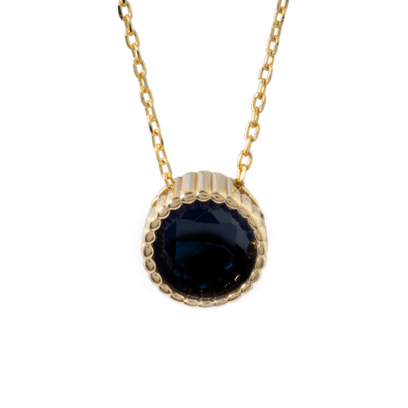 گردنبند طلا 18 عیار زنانه گالری داریم مدل تک نگین ساده