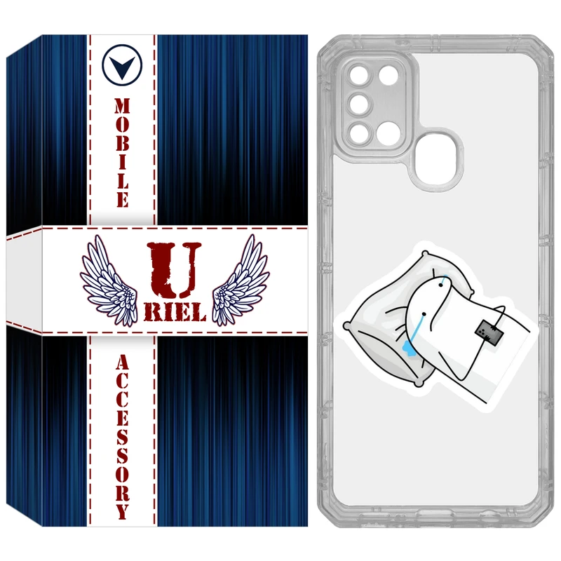 کاور یوریل مدل Clear کد 81 طرح غمگین مناسب برای گوشی موبایل سامسونگ Galaxy A21S