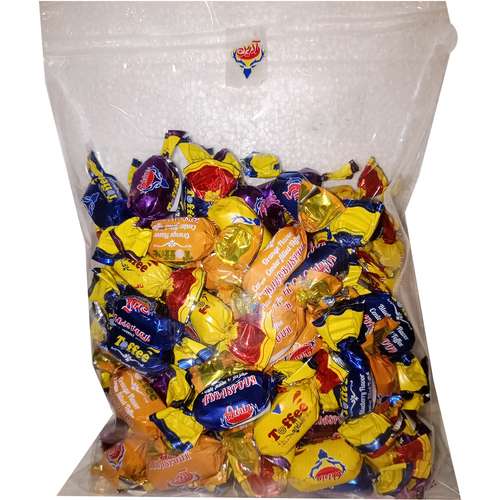 تافی دو رنگ مخلوط میوه ای آدرین - 500 گرم
