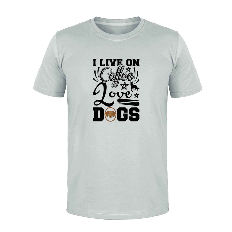 تی شرت آستین کوتاه مردانه مدل DOG کد L117 رنگ طوسی