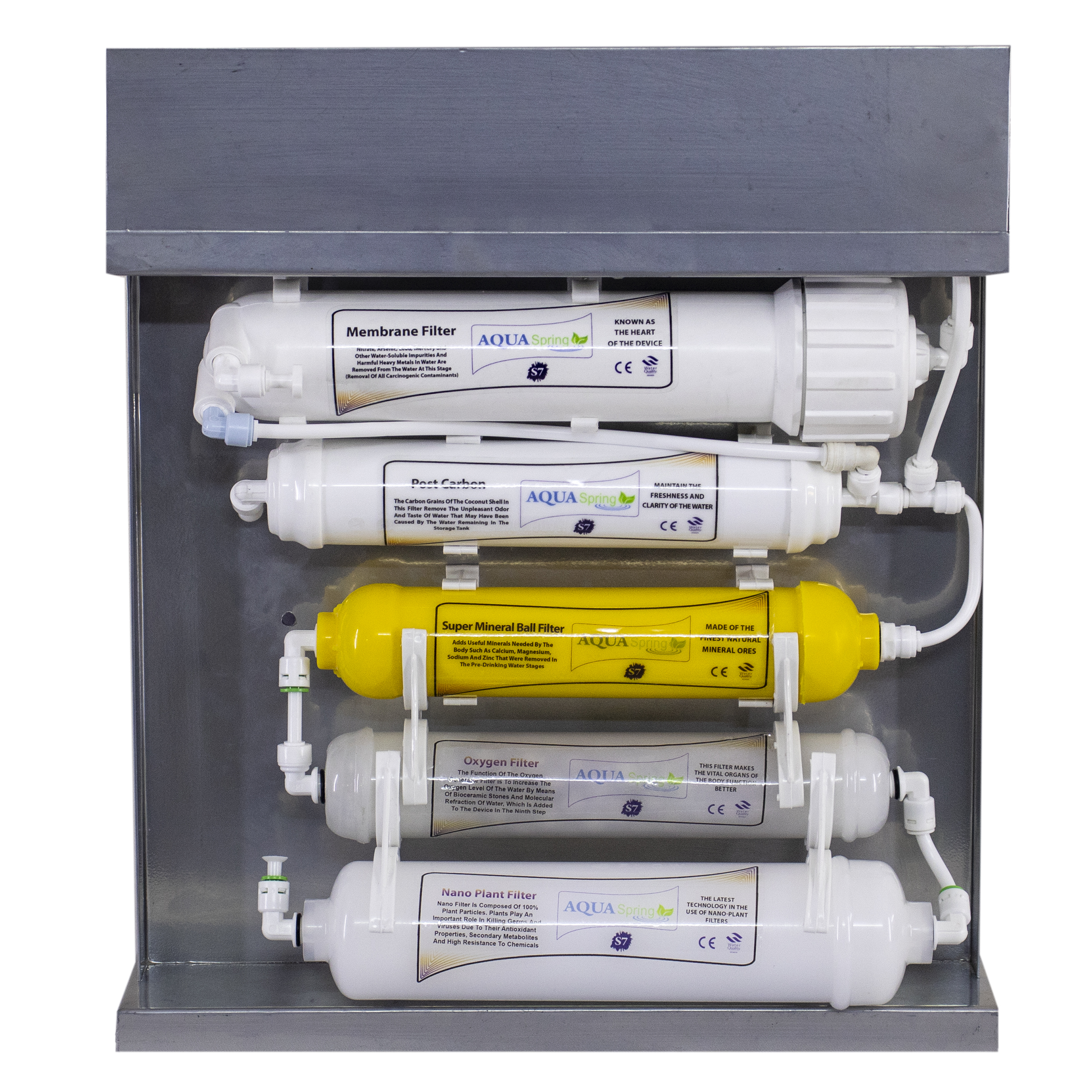 دستگاه تصفیه کننده آب آکوآ اسپرینگ مدل RO-S7-KZ 7070 به همراه فیلتر بسته 4 عددی
