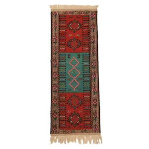 گلیم دستبافت یک متری مدل سفره کردی کد 4040109