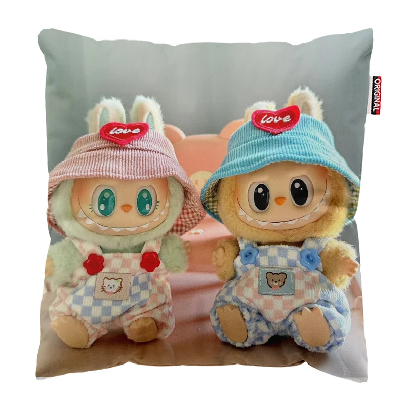 کوسن پاد آفرین مدل عروسک لبوبو کد PK401722 سایز 40*40 سانتی متر