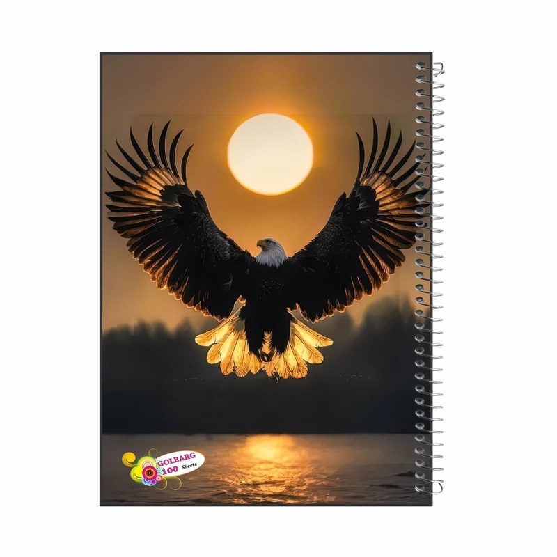 دفتر مشق 100 برگ گلبرگ مدل عقاب 1667