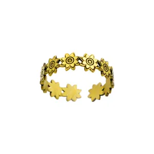 انگشتر نقره زنانه دلی جم طرح گل داودی کد D 576