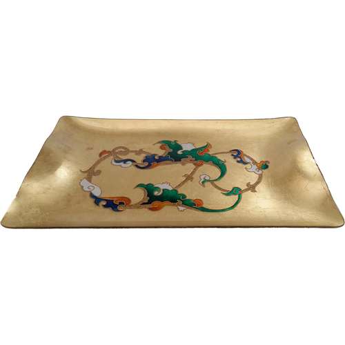 سینی شیشه ای طرح اسلیمی کد MA27