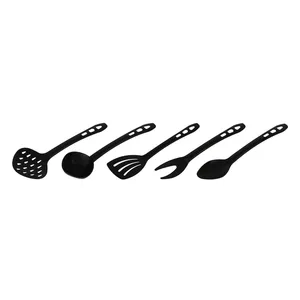 Aida Black 5 Pcs Spatula Ladle Set