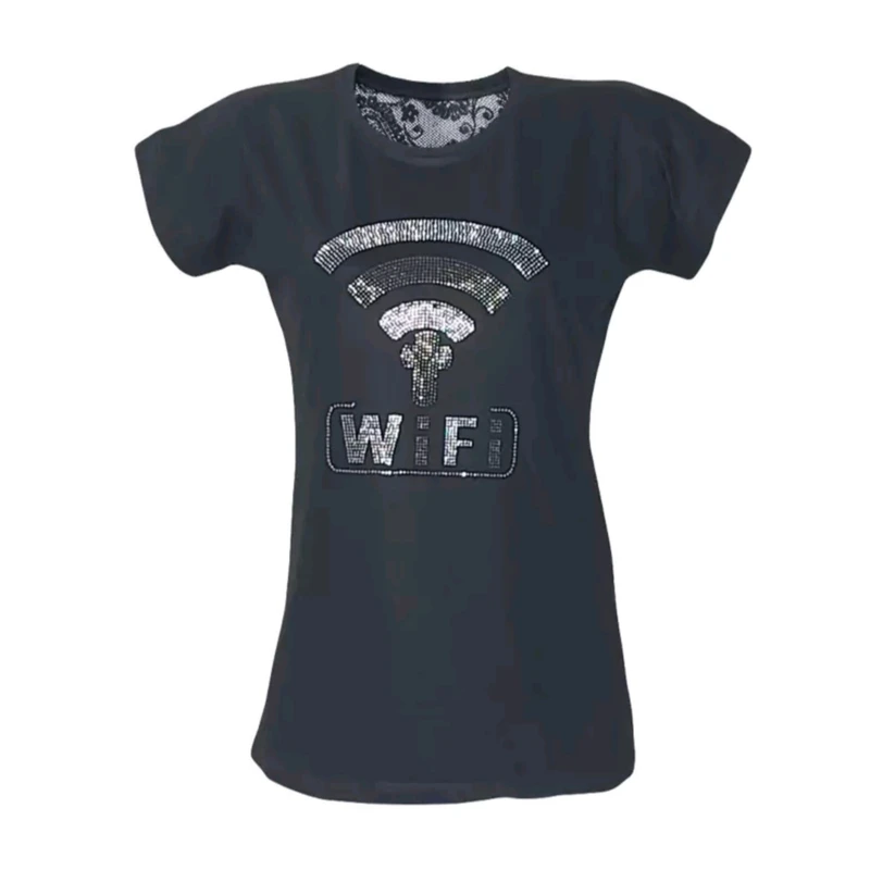 تی شرت آستین کوتاه زنانه مدل دانتل کد 63456