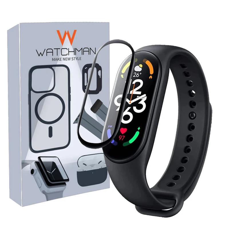 بند واچ من مدل 2in1_Pack مناسب برای ساعت هوشمند شیائومی Mi Band 7 به همراه محافظ صفحه نمایش